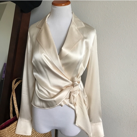 Ellen Tracy Tops - Ellen Tracy Silk Wrap Blouse